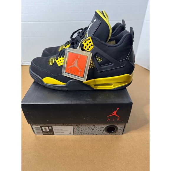 Nike Air Jordan 4 Retro Low Thunder Size 8.5 m 308497-008 2012 - Picture 1 of 6